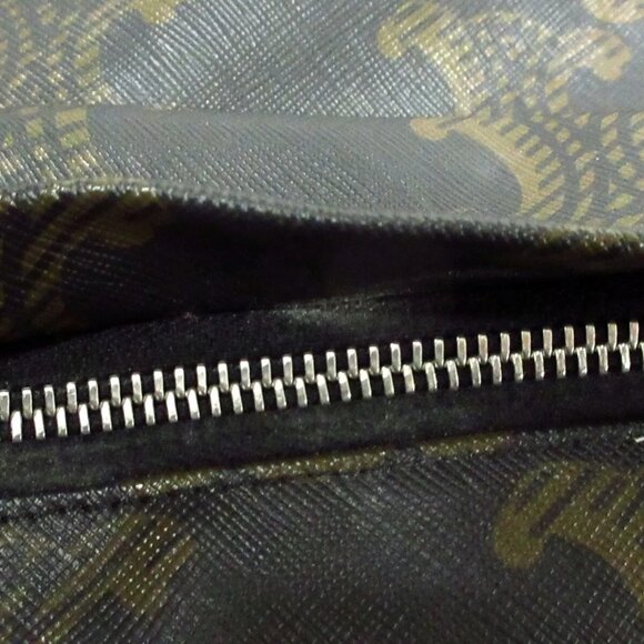 Auth CELINE Medium Backpack/Triomphe Canvas XL Black .38SI Dark Brown - - Picture 12 of 15